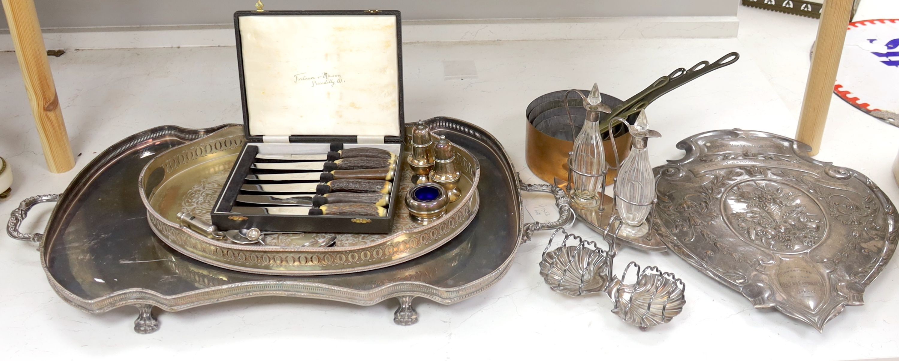 Group of Victorian and later plated wares